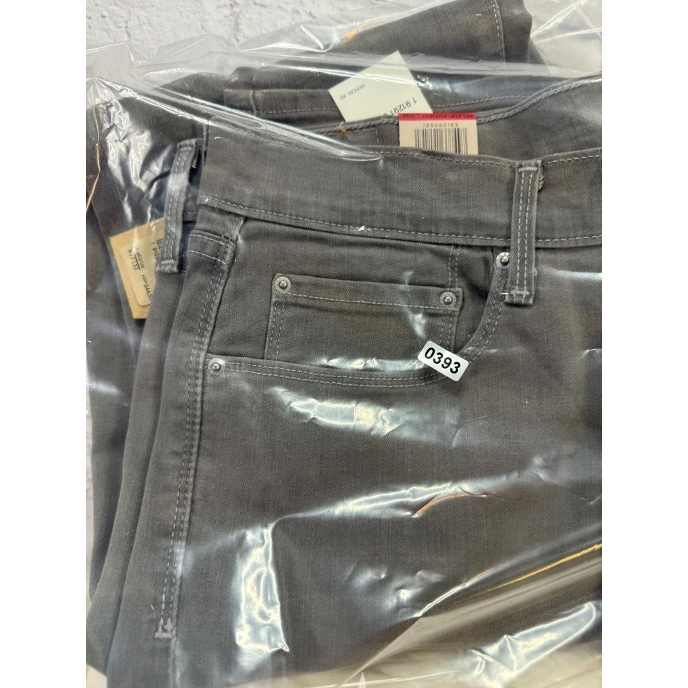 Levi's 505 Straight Jeans Womens 14M W32 L32 Grey New Mid Rise Denim